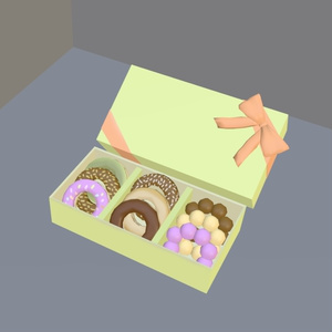 VRChat] A set of donuts [3D model].