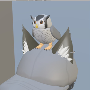 VRChat] African Gray Owl [3D model].