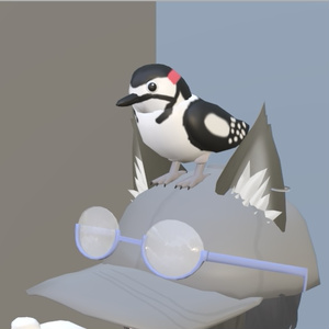 【VRChat】アカゲラ(キツツキ)【3Dモデル】_98_