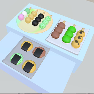 【VRChat】お団子といそべ餅のセット【3Dモデル】_99_