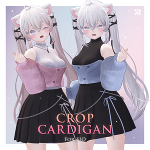 【3Dモデル】Crop Cardigan Set_2 Avatar