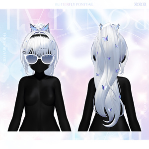【3Dモデル】Butterfly Ponytail Hair (18 Avatar) 缩略图 14