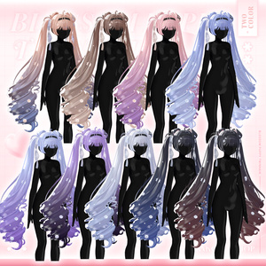 【3Dモデル】Blossom Puppy TwinHair (17 Avatar) 缩略图 12