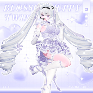 【3Dモデル】Blossom Puppy TwinHair (17 Avatar) 缩略图 4