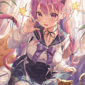 湊あくあ&紫咲シオン｣プレイマット - 路地裏同盟 - BOOTH