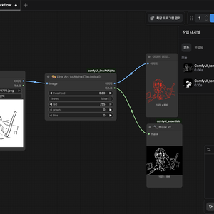 comfyUI custom node - Line Art to Alpha