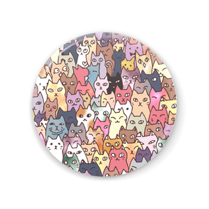 缶ミラー にゃんこ大集合56mm