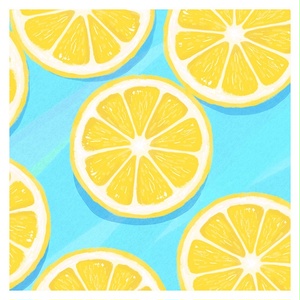 【送料無料】水の上のレモン iPhoneケース（ハードケース全面プリント）