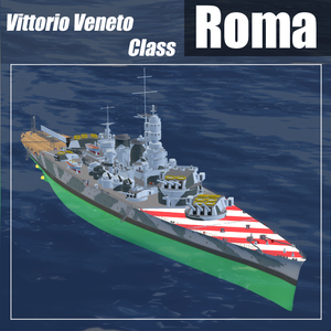 ▽3Dモデル▽ヴィットリオ・ヴェネト級戦艦“ローマ”