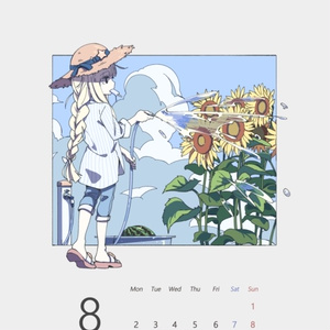 【2021年8月】待受カレンダー【無料配布】