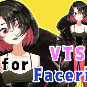 【カラー複数あり】黒髪ビビッド娘【Facerig/VTS】
