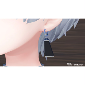【森羅ちゃん対応】揺れるプレートピアス（vrchat想定） 缩略图 2