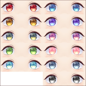 【7アバター + #VRoid 対応】水彩アイ：ハーフムーン/watercolor eyes:half-moon 缩略图 2