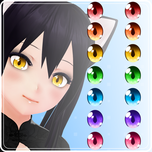 【VRoid】 Cat Demon Eyes Set