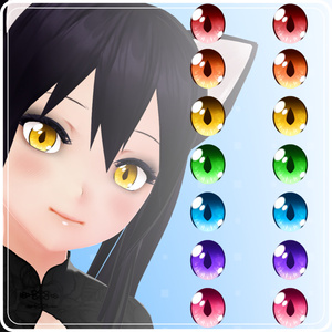 【VRoid】 Cat Demon Eyes Set
