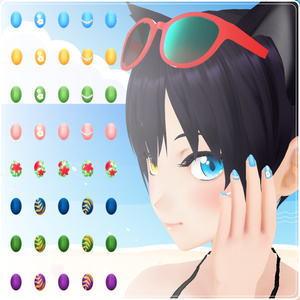 【VRoid】Summer Nails Set 2023