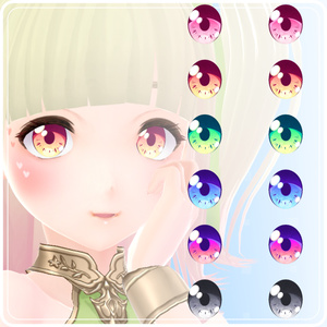 【VRoid】 Cute Heart Eyes Set - Rori Shop - BOOTH