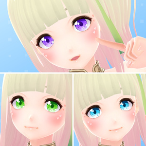 【VRoid】 Cute Heart Eyes Set - Rori Shop - BOOTH