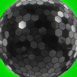 Hexagon Disco Ball Loop Green Screen