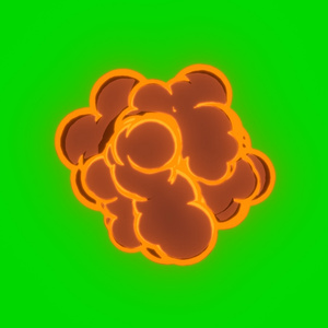 Anime Explosion Green Screen