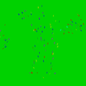 Triangle Confetti Footage Green Screen 2