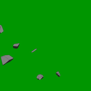 Anime Debris Green Screen Footage 5