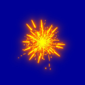 Anime Spark Effects Blue Screen 3
