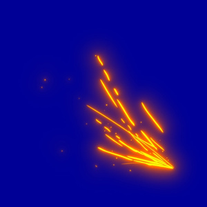 Anime Spark Effects Blue Screen 4