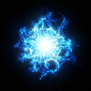 Particle Blue Energy Wave