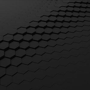 Waves Black Hexagons Background Loop