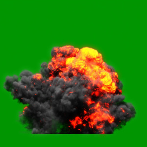 Simple Explosion Green Screen 7