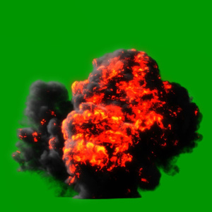 Simple Explosion Green Screen 9