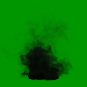 Smoke Plume Green Screen loop 5