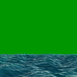 Ocean Waves Loop Green Screen