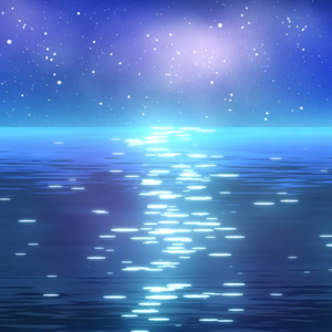 Anime Night Ocean