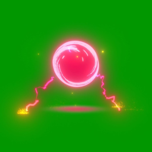 Anime Energy Ball Green Screen