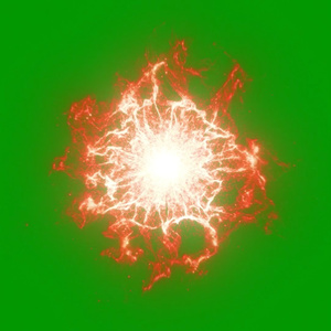 Particle_Red_Energy_Wave_Green_Screen