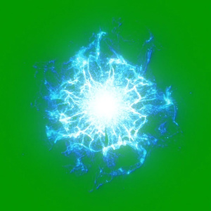 Particle Blue Energy Wave Green Screen