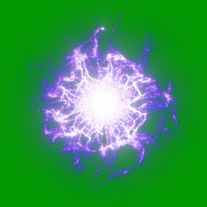 Particle Purple Energy Wave Green Screen