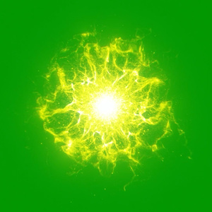 Particle Yellow Energy Wave Green Screen
