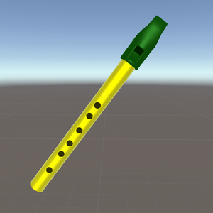 ティンホイッスル D管　３Dモデル