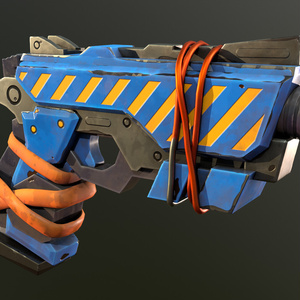 Stylized Hand painted Pistol