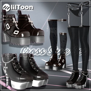 [PB] Cross Shoes Set [For VRChat]
