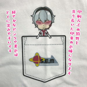 【受注生産】SideMini ダミーポケットTシャツ（S）＆缶バッジセット