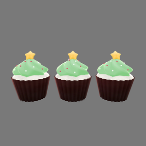 クリスマス用のカップケーキ