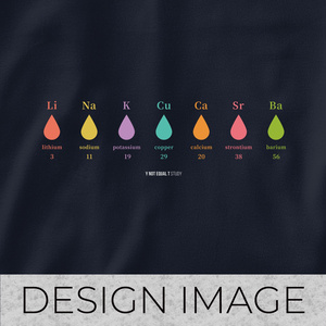 炎色反応 flame reaction／紺／Y!=T STUDY (S･M･L･XL) Tシャツ