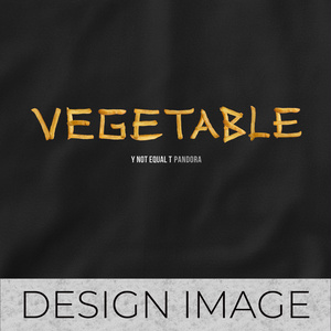 ポテトは野菜／黒／Y!=T PANDORA (S･M･L･XL) Tシャツ