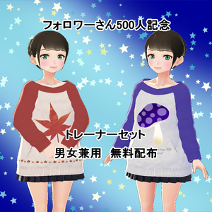 【VRoid】500人記念トレーナーセット