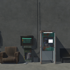 Low Poly Cyberpunk Furniture (3D Props)