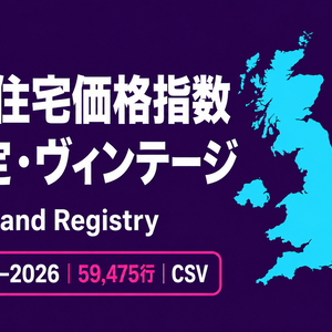 UK住宅価格指数 改定・ヴィンテージパネル｜2020–2026・CSV